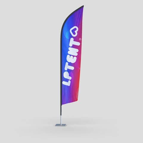 LP Tent printed promotional flags